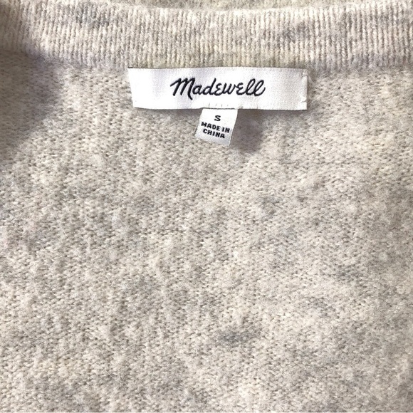 Madewell Gray Button Down V Neck Cardigan Sweater S - Picture 4 of 7